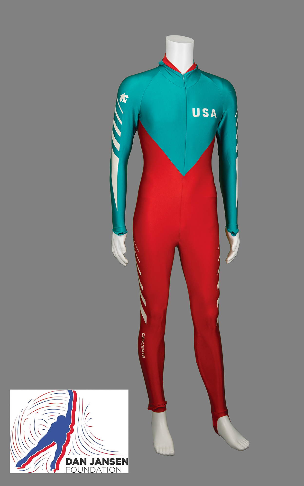 Lot #4324 Dan Jansen's Calgary 1988 Winter Olympics 500-meter Race-Worn Speed Skating Suit - Image 1