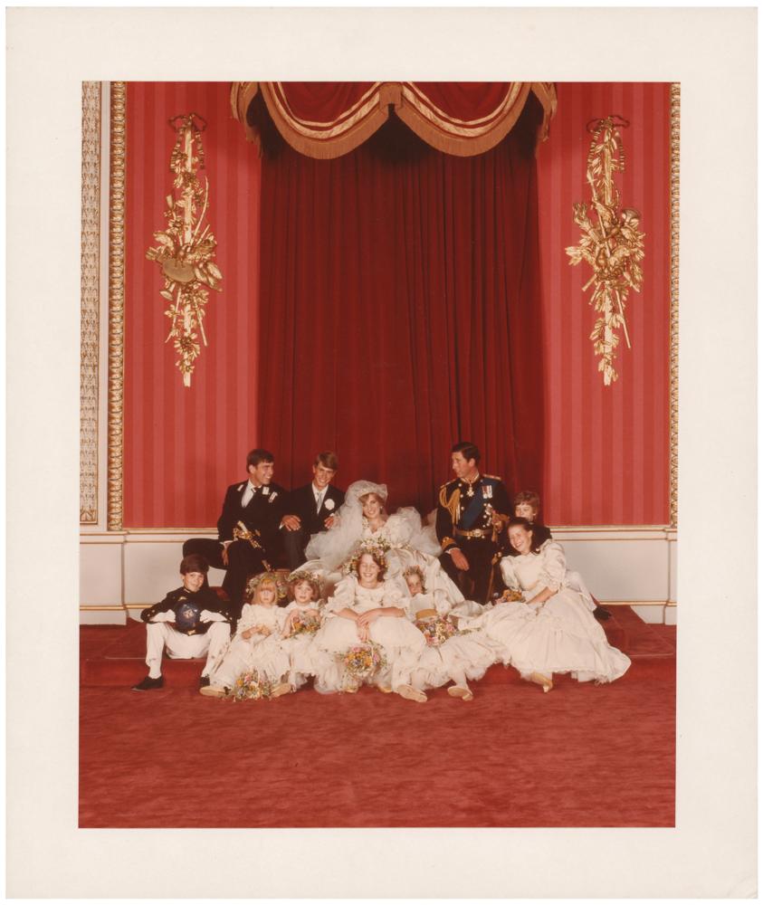 Princess Diana and Prince Charles Wedding Reception Photograph