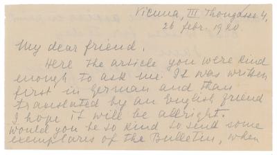 Lot #493 Franz von Bayros Letter Signed - Image 2