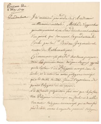 Lot #193 Alexis Clairaut Autograph Document Signed - Image 1