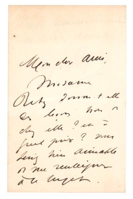 Lot #589 Georges Bizet Autograph Letter Signed - Image 1