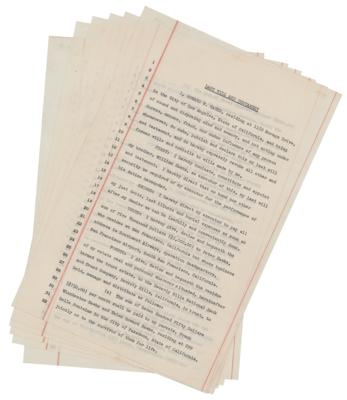 Lot #764 Howard Hawks Document Signed - Image 2