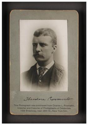 Lot #15 Theodore Roosevelt Signed Photograph