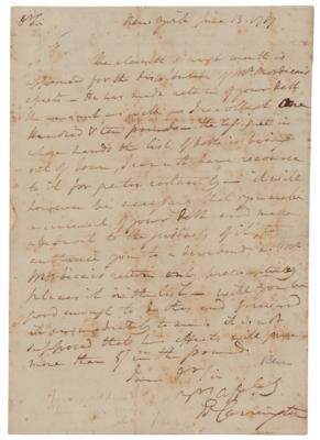 Lot #6 James Monroe Docketed Letter by Edward Carrington - Image 1