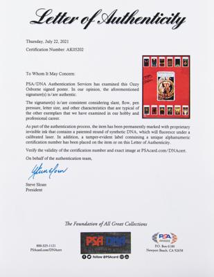 Lot #681 Ozzy Osbourne Signed Poster - Image 3