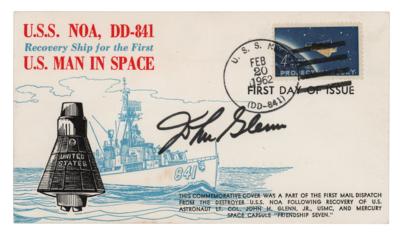 Lot #437 John Glenn Signed 'USS NOA' Recovery