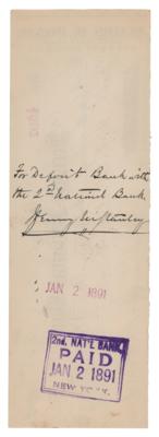 Lot #288 Henry M. Stanley Signed Check - Image 1