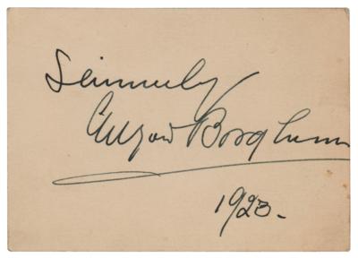Lot #494 Gutzon Borglum Signature