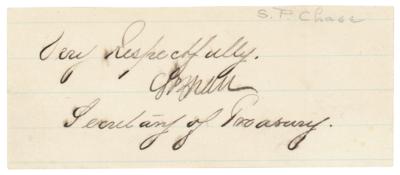 Lot #191 Salmon P. Chase Signature