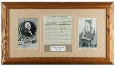 Lot #138 Joseph Guillotin Document Signed