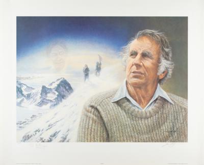 Lot #218 Edmund Hillary Signed Print