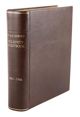 Lot #145 British Notables Signed Guest Book from W. & D. Downey: 19th-century guestbook from W. & D. Downey's studio, signed by hundreds including Caruso, Barnum, Hardy, and Shaw - Image 6
