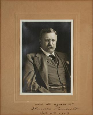 Lot #16 Theodore Roosevelt Signed Photograph as President - Image 1