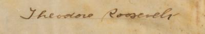 Lot #94 Theodore Roosevelt Document Signed as President - Image 2