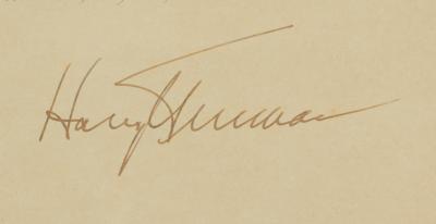 Lot #100 Harry S. Truman Document Signed as President - Image 2