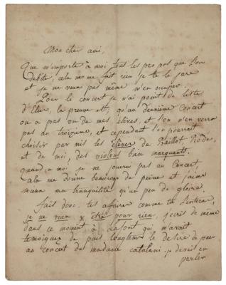 Lot #622 Rodolphe Kreutzer Autograph Letter Signed