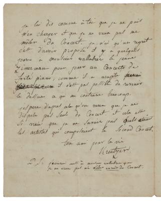 Lot #622 Rodolphe Kreutzer Autograph Letter Signed - Image 2