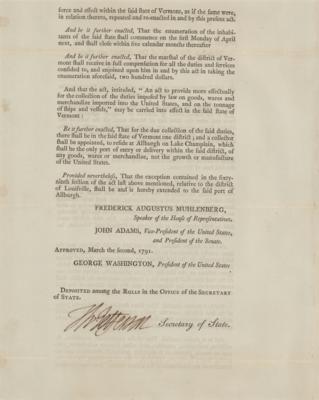 Lot #4 Thomas Jefferson Document Signed as Secretary of State - Image 1
