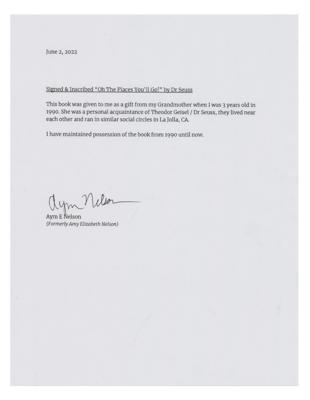 Lot #545 Dr. Seuss Signed Book - Image 6