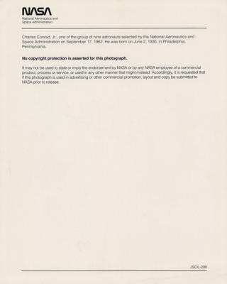 Lot #428 Charles Conrad Signed Photograph - Image 2