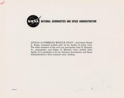 Lot #455 Stuart A. Roosa Signed Photograph - Image 2