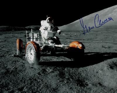 Lot #421 Gene Cernan Signed Photograph