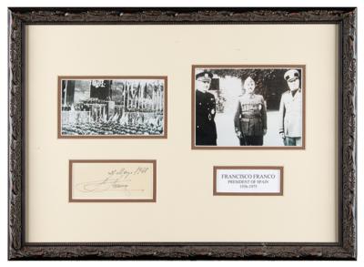Lot #206 Francisco Franco Signature