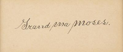 Lot #501 Grandma Moses Signature - Image 2