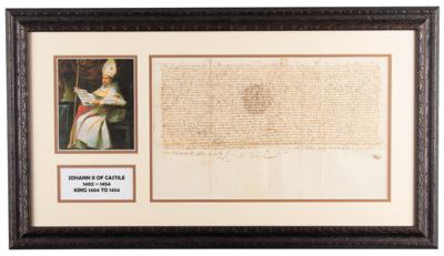 Lot #151 King John II of Castile Document Signed - Image 1
