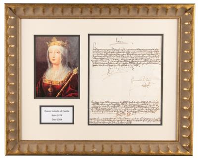 Lot #157 Queen Isabella I Document Signed - Image 1