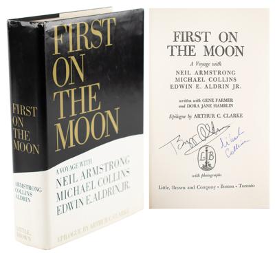 Lot #391 Buzz Aldrin and Michael Collins Signed Book - Image 1