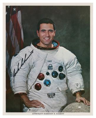 Lot #458 Harrison Schmitt Signed Photograph