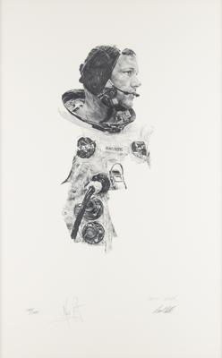 Lot #393 Neil Armstrong and Paul Calle Signed Lithograph - Image 1