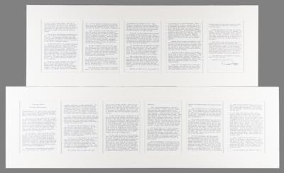 Lot #26 Ronald Reagan: Attractive signed display