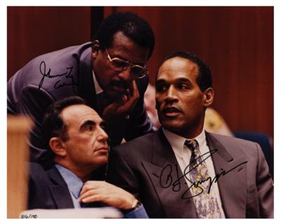 Lot #287 O. J. Simpson and Johnny Cochran Signed