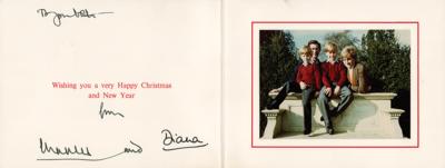 Lot #156 Princess Diana and Prince Charles Signed Christmas Card: 1990 - Image 1