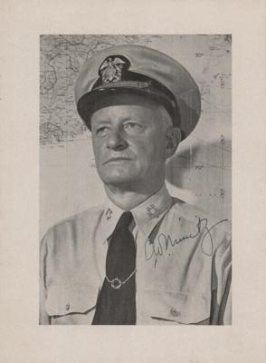 Lot #346 Chester W. Nimitz Signed Program