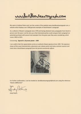 Lot #647 David Bowie Signed Photograph - Image 2