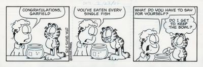 Lot #514 Jim Davis Original Signed and Hand-Drawn