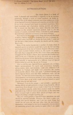 Lot #739 John Wayne's Personally Owned Galley Proof of The Green Berets - Presented to Him by Author Robin Moore - Image 3