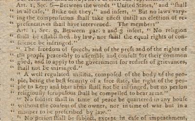 Lot #115 U.S. Constitution and Bill of Rights Archive: (7) Newspapers and (3) Books: Contemporary coverage of the debates on the United States Constitution and Bill of Rights - Image 3
