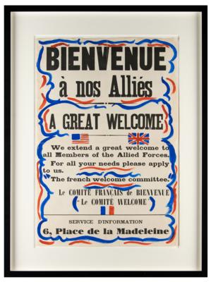 Lot #314 World War II Broadside: Liberation of Paris Poster - Image 2