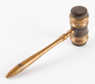 Lot #303 NYC Mayor James J. Walker's Ceremonial Brass Gavel - Image 3