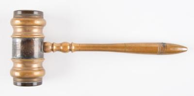 Lot #303 NYC Mayor James J. Walker's Ceremonial Brass Gavel - Image 4