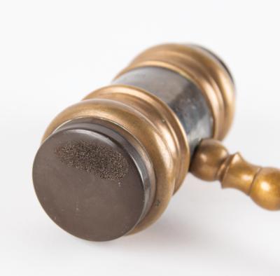 Lot #303 NYC Mayor James J. Walker's Ceremonial Brass Gavel - Image 6