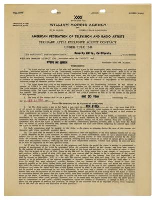 Lot #735 Steve McQueen Document Signed - Image 1