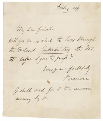 Lot #185 Robert Bunsen Autograph Letter Signed