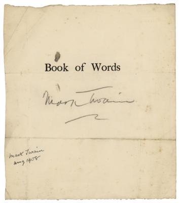 Lot #534 Samuel L. Clemens Signature