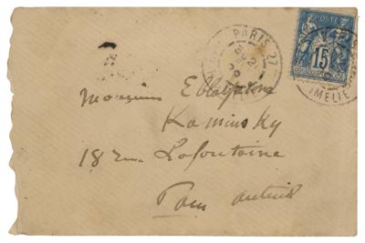 Lot #505 Auguste Rodin Autograph Note Signed - Image 2