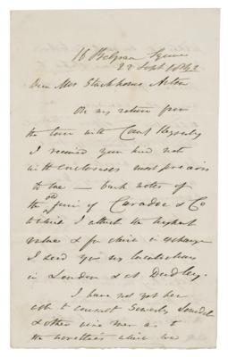 Lot #260 Roderick Murchison Autograph Letter